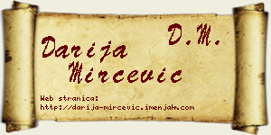 Darija Mirčević vizit kartica